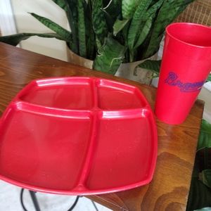 Kid's Atlanta Braves Lunch Tray and 12 oz Cup.